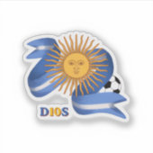 Argentina D10S Soccer Legend Artistic Coffee Mug シール (正面)