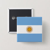 Argentina Flag 缶バッジ (正面&裏面)