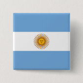 Argentina Flag 缶バッジ (正面)