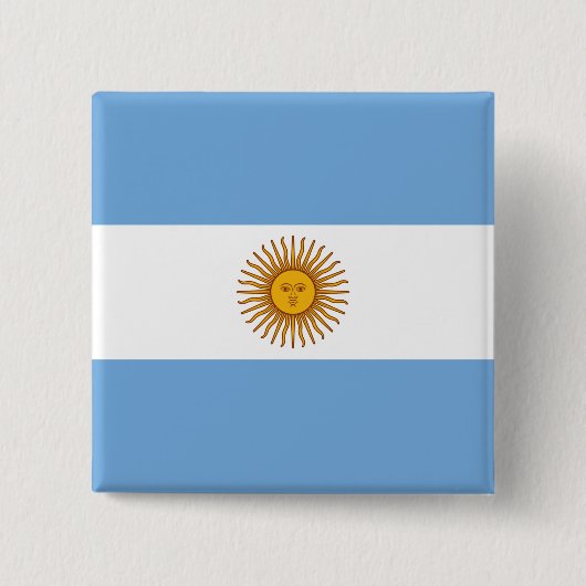 Argentina Flag 缶バッジ (正面)