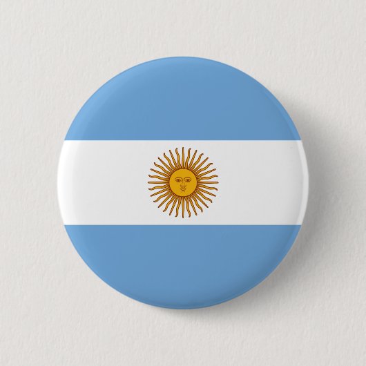 Argentina flag Bandera De Argentina 缶バッジ (正面)