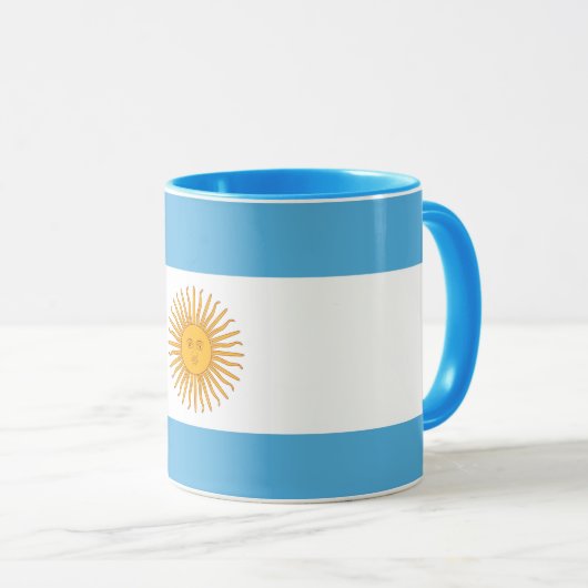 Argentina Flag Coffee Mug – Argentinian Decor  マグカップ (正面右)