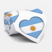 Argentina Flag Colors Heart Pattern Neck Tie ネクタイ (ロール)