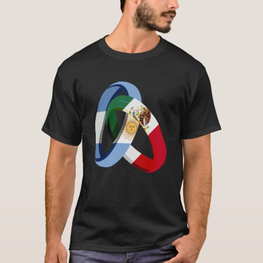 Argentina Flag Mexico Grown Ring Marriage Wedding Tシャツ (正面)