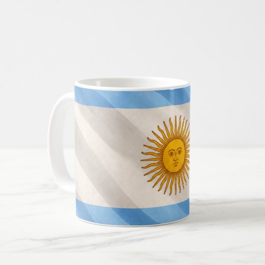 Argentina Flag Mug コーヒーマグカップ (正面左)