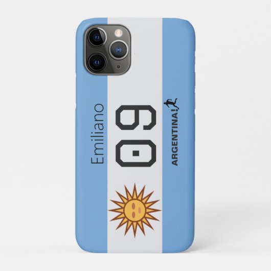 Argentina Flag Personalized Athlete Gear Case-Mate iPhoneケース (裏)