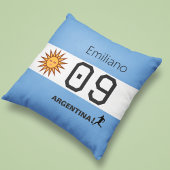 Argentina Flag Personalized Soccer Fan クッション