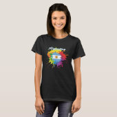 Argentina Flag Pride Gay Colorful Splash Argentini Tシャツ (正面フル)