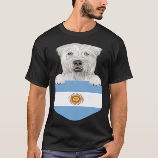 Argentina Flag Soft Coated Wheaten Terrier Dog In  Tシャツ (正面)