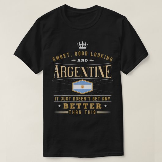 Argentina Flag Souvenirs for Argentines Men & Wome Tシャツ (デザイン正面)