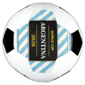 Argentina Football Fan Flag Colors Stripe Pattern  サッカーボール (回転)