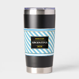 Argentina Football Fan Flag Colors Stripe Pattern  保温保冷タンブラー