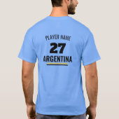 Argentina Football National Flag Heritage Soccer Tシャツ (裏面)