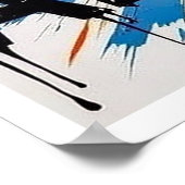 Argentina Football Skyline Oil Painting Style Art ポスター (角)