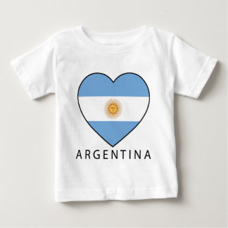 Argentina Heart Flag Soccer ベビーTシャツ