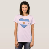 Argentina Heart Flag Soccer Tシャツ (正面フル)