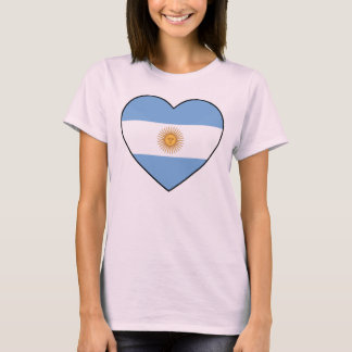 Argentina Heart Flag Soccer Tシャツ