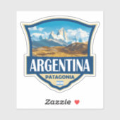 Argentina Illustration Retro Badge シール (シート)