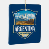 Argentina Illustration Retro Badge セラミックオーナメント (右)
