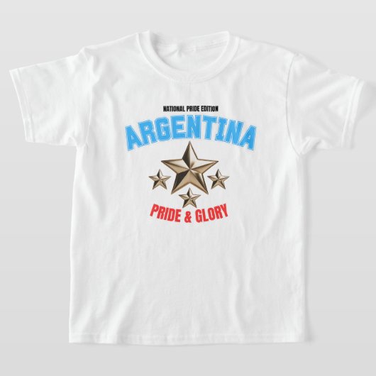 Argentina National Pride Edition Kids T-Shirt Tシャツ (レイダウン)