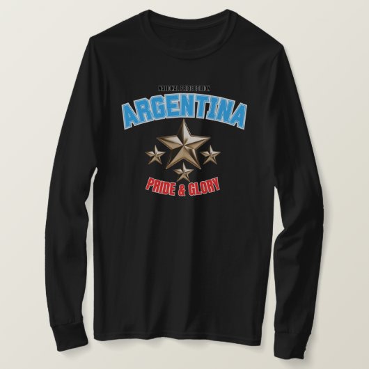 Argentina National Pride Women's Long Sleeve Shirt Tシャツ (デザイン正面)