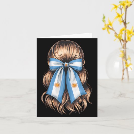 Argentina Pride Argentinian Flag  カード (黄色い花)