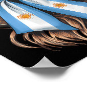 Argentina Pride Argentinian Flag  ポスター (角)