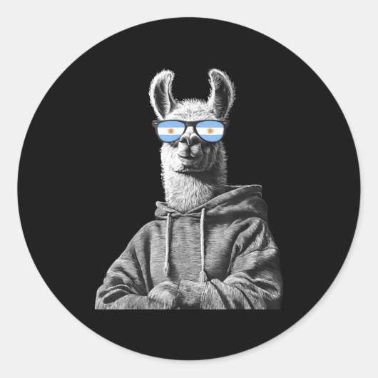 Argentina Pride Argentinian Flag  ラウンドシール (正面)