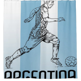 Argentina Soccer Blanket シャワーカーテン