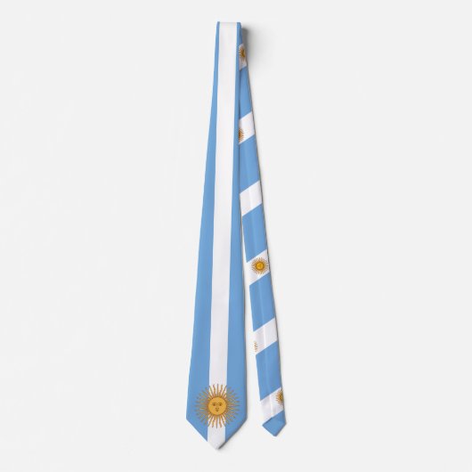 Argentina, Sol de Mayo & Argentina Flag / business ネクタイ (正面)