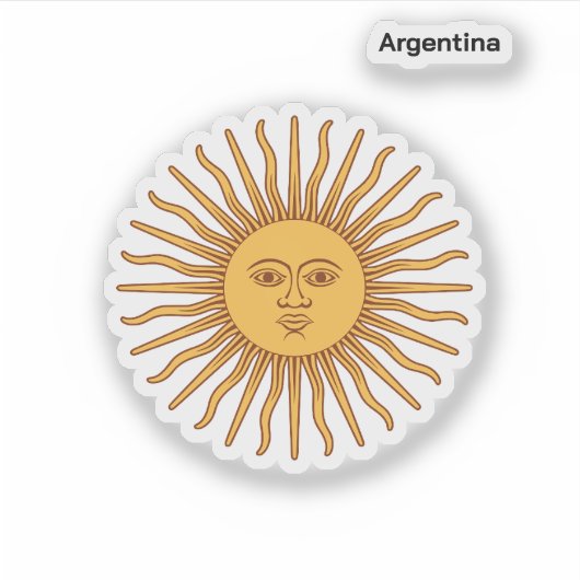 Argentina Sol de Mayo: Authentic Fan Tee シール (正面)