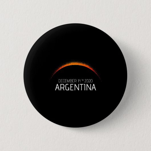Argentina solar eclipse 2020 Argentina solar eclip 缶バッジ (正面)