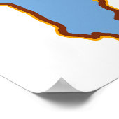 Argentina Sun flag map of Argentina gifts ポスター (角)