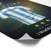 Argentina World Cup Champions Poster Victory Art ポスター (角)