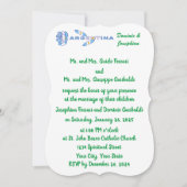 Argentine Rose Flag Personalized Wedding 招待状 (正面)