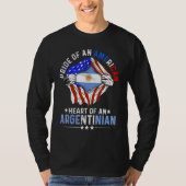Argentinian American America Pride Foreign Argenti Tシャツ (正面)