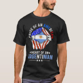 Argentinian American America Pride Foreign Argenti Tシャツ (正面)