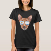 Argentinian Flag Basenji Dog Argentina Pocket Tシャツ (正面)
