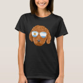 Argentinian Flag Brown Poodle Dog Argentina Pocket Tシャツ (正面)