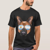 Argentinian Flag German Shepherd Dog Argentina Poc Tシャツ (正面)