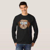 Argentinian Flag Havanese Dog Argentina Pocket Tシャツ (正面フル)