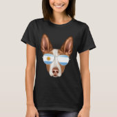 Argentinian Flag Ibizan Hound Dog Argentina Pocket Tシャツ (正面)