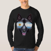 Argentinian Flag Norwegian Elkhound Dog Argentina  Tシャツ (正面)