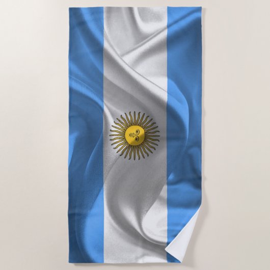 Argentinien Flagge ビーチタオル (正面)