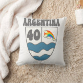 Argentinien Ruta 40 Autobahnschild mit Regenbogen クッション (ブランケット)