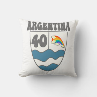 Argentinien Ruta 40 Autobahnschild mit Regenbogen クッション
