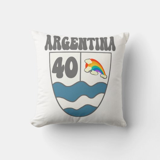 Argentinien Ruta 40 Autobahnschild mit Regenbogen クッション (正面)