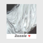 Argentum Abstract Silver Gray Black Fluid Art シール (シート)