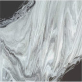 Argentum Gray and Black Abstract Acrylic Fluid Art シール (正面)