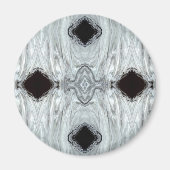 Argentum Gray and Black Abstract Acrylic Fluid Art マグネット (正面)